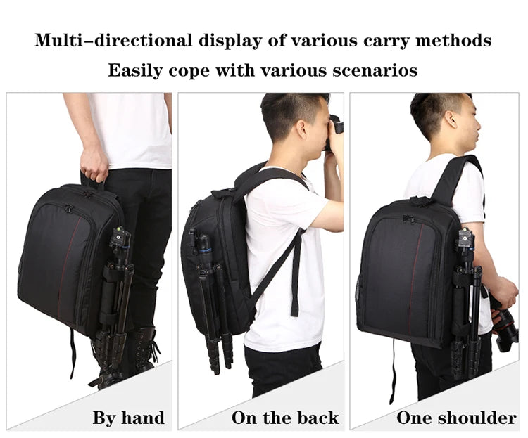 SLR digital camera backpack outdoor large capacity SLR camera bag 15.6-inch laptop backpack can accommodate SLR cameras and mult.