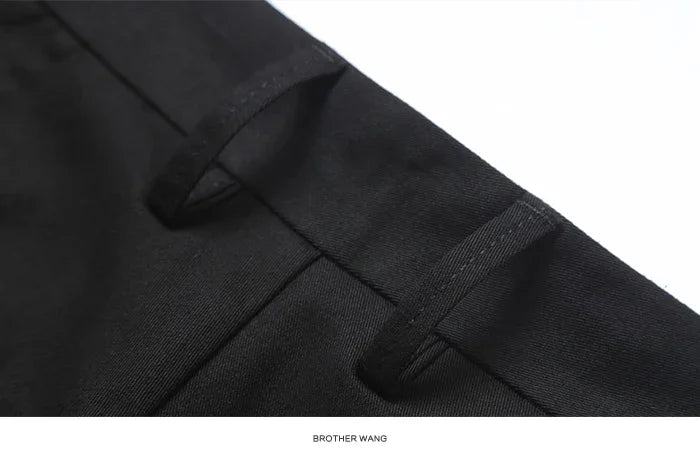 2024 neue 98% Baumwolle Casual Hosen Männer Kleidung der Klassischen Gerade Lose Hohe Taille Elastische Hose Männliche Marke Kleidung