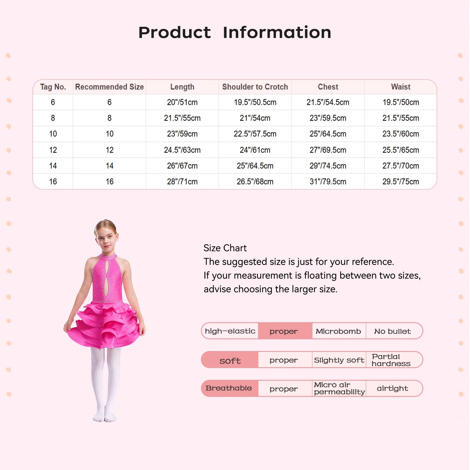 Eiskunstlauf-Kostüm für Teenager-Mädchen, lateinamerikanischer Tanz, Cha-Cha, Tango, Performance-Tanzbekleidung, ärmelloses, gestuftes Kleid mit Strasssteinen.