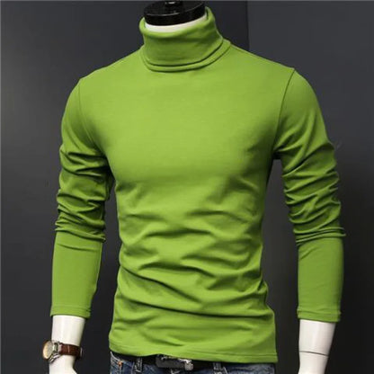 2023 new Sweater Men Solid Color Turtleneck Pullovers Pull Homme Men's cold Blouse Winter Long Sleeve T Shirts