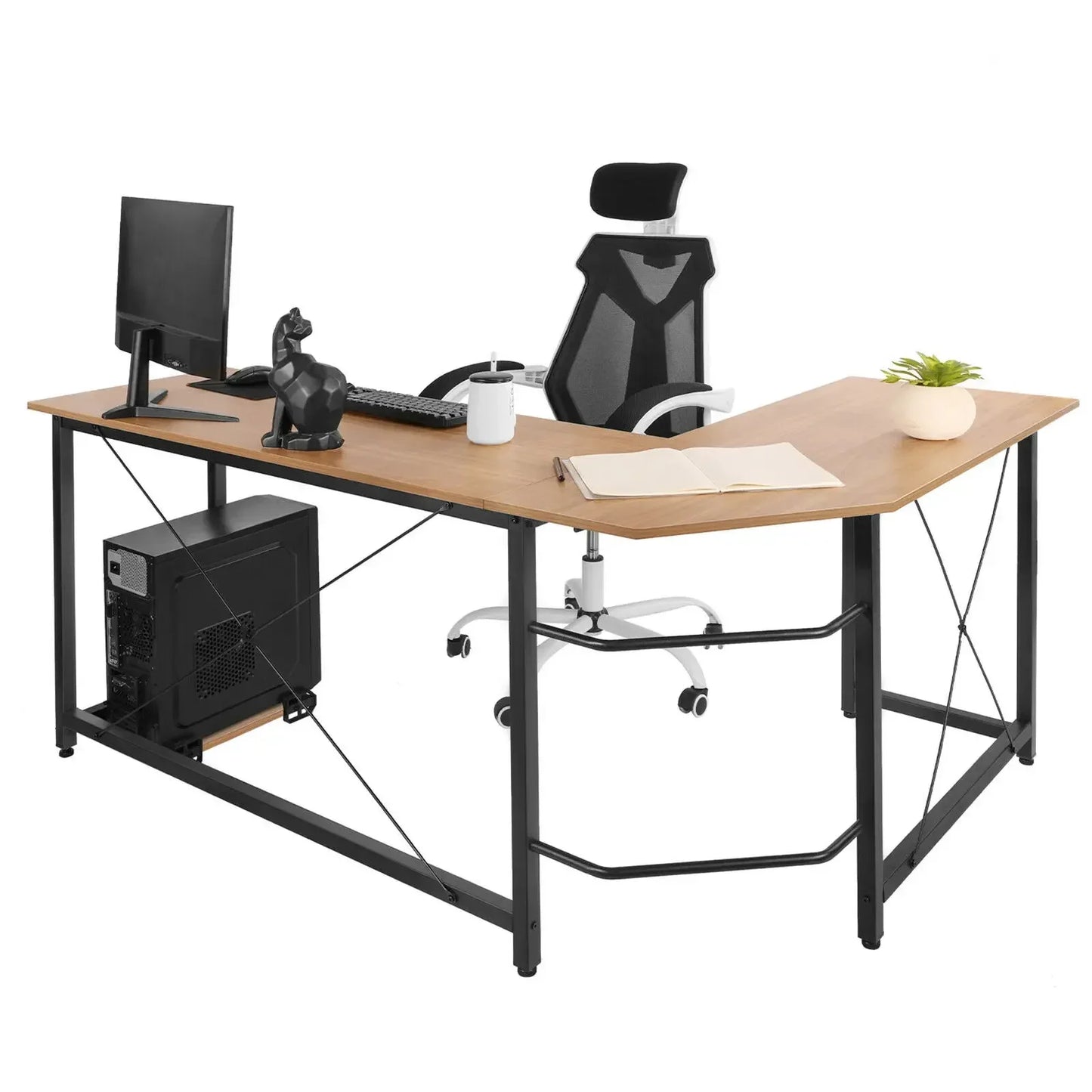 L-förmiger Schreibtisch Computer Ecke Schreibtisch Home Gaming Schreiben Studie Workstation Tisch