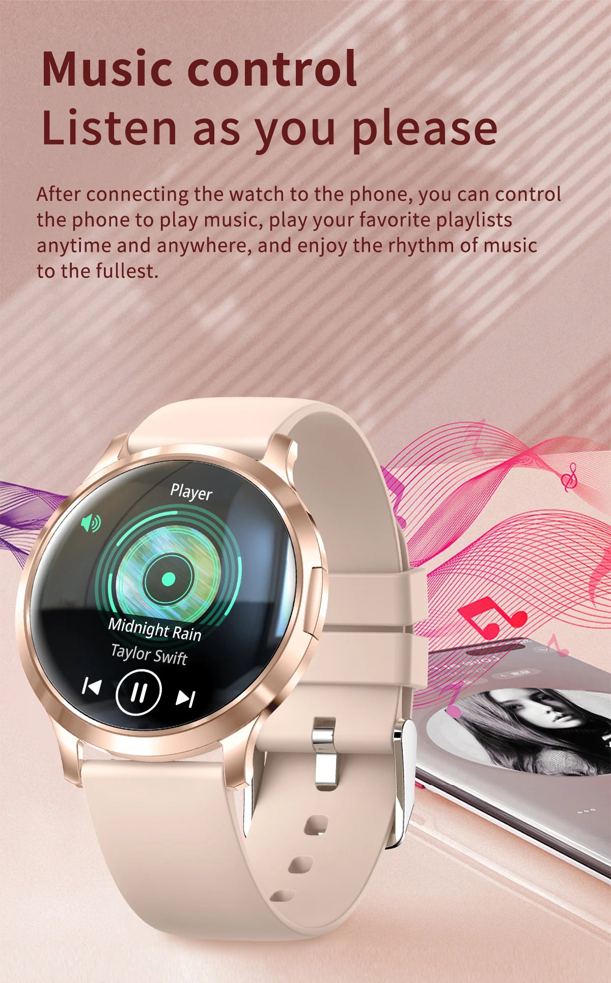 2025 New Smart Watch For Women AMOLED Screen Watches IP68 Waterproof Heart Rate Monitor Ladies Call Smart watch For Android ios.