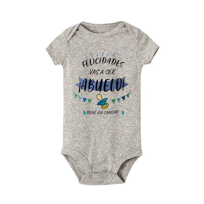 Herzlichen Glückwunsch zu werden, ein Oma, Opa, bedruckter Body, Schwangerschaftsankündigungskleidung, Baby-Enthüllungs-Strampler für Großeltern.