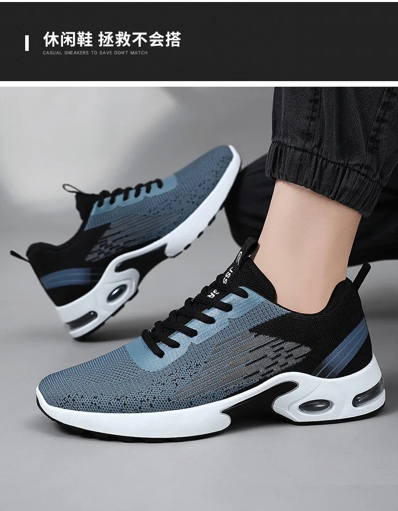 Plus Size 39-45 Shoes for Men Spirng Autumn Fashion Soft Sole Sports Casual Style Running Shoes Lace Up Comfortable Sneakers.
