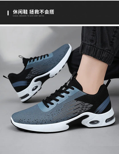 Plus Size 39-45 Shoes for Men Spirng Autumn Fashion Soft Sole Sports Casual Style Running Shoes Lace Up Comfortable Sneakers.