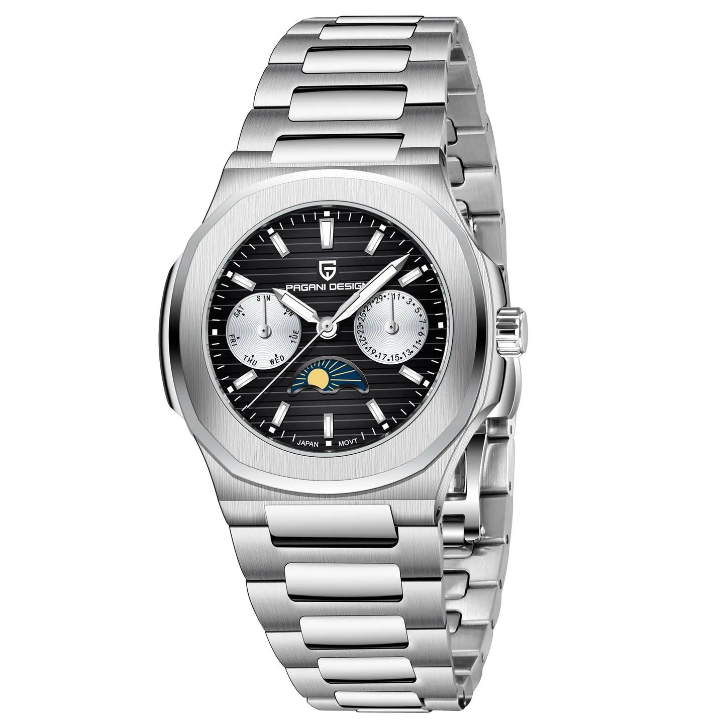 PAGANI DESIGN  Women's Watches Luxury Quartz Watch For Women Multifunctional Chronograph Moon Phase Automatic Date Ladies Watch