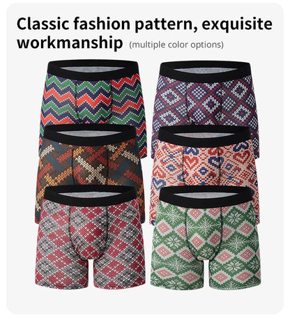 4/6Pcs Herrenmode Druck Lange Unterwäsche Jugendliche Für Erwachsene Multi-größe Bequeme Sport Boyshort Plus größe Fitness Shorts