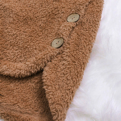 Herbst Wintermantel Frauen warme Teddybär Mantel Woll jacke weibliche Plüsch mantel Kapuzen jacke neue Damen mäntel einfarbige Jacke