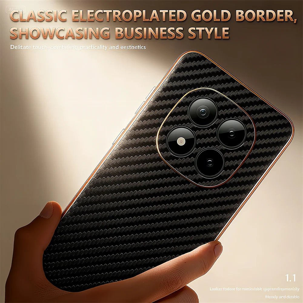 For Xiaomi Redmi Note 15 pro plus Carbon Fiber Phone Case -New Hot Series Mi Note 13/14 pro Plus/15 pro Poco X7/X6/M6 pro Case5G.