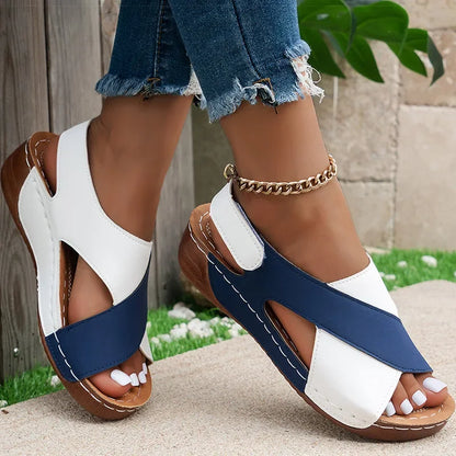 Women's Sandals Soft Heels Sandals Women Peep Toe Summer Shoes Lightweight Wedges Heeled Shoes Woman Footwear Summer Sandals.