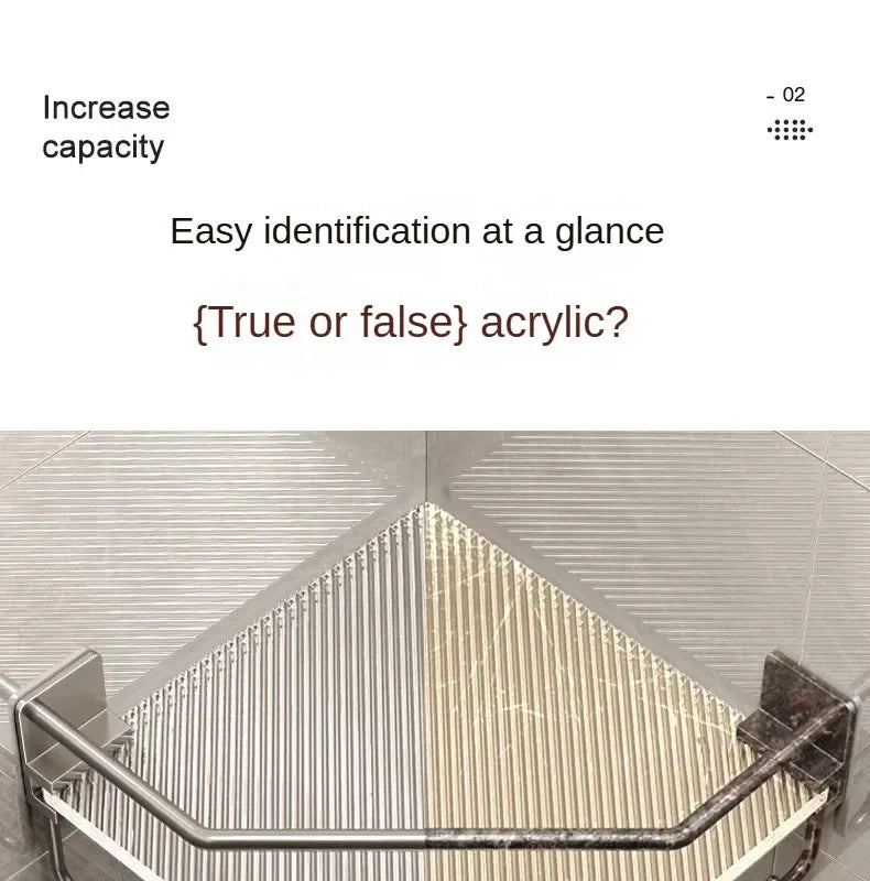 2PCS Badezimmer Acryl Regale Küche Lagerung Organizer Shampoo Regal Dusche Regal Bad Zubehör Kein Bohrer Lagerung Regal