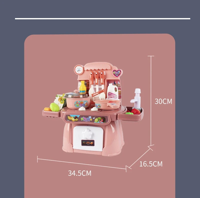 Simulated Kitchen Toys Kitchenware Lighting and Sounds Cooking Game Set Children Fun Educational Toy Educational Toys Boys Girls.