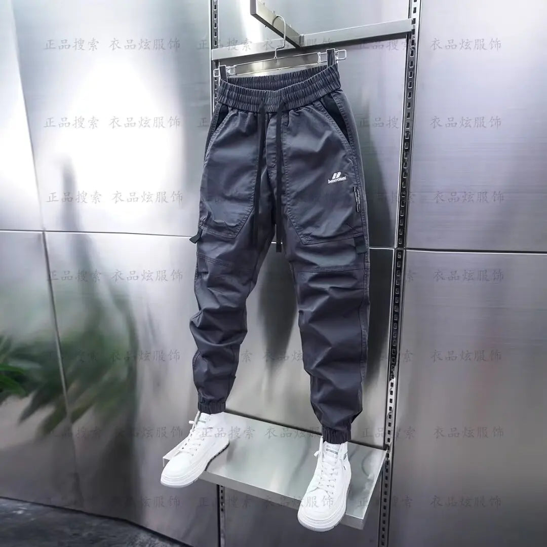 Multi-Pocket Cargo Hosen Einfarbig Casual Harem Bleistift Hosen Outdoor Jogging Jogginghose Luxus Marke männer Kleidung.