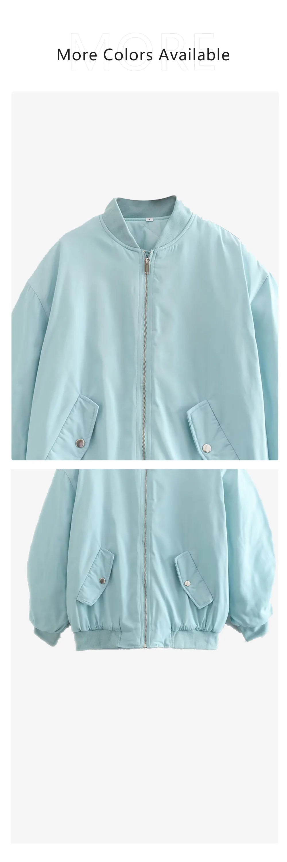 UNIZERA2023 Herbst und Winter Neue frauen Mode Stil Stehkragen Solide Lose Fit Flieger Jacke Baumwolle Mantel.