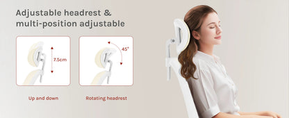 WOLTU Ergonomischer Netz-Bürostuhl, anhebbarer Gaming-Stuhl mit Kopfstütze, verstellbare Lordosenstütze, drehbarer Computerstuhl mit hoher Rückenlehne