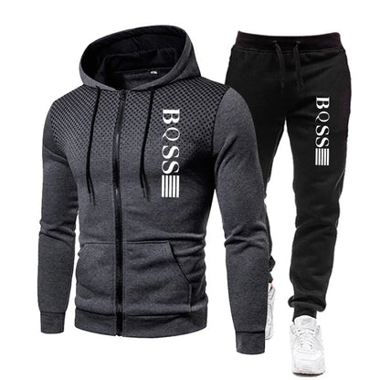 The new men's tracksuit 2025 features hats and sweatpants, fitness wear, and casual and entertainment trendsetters.