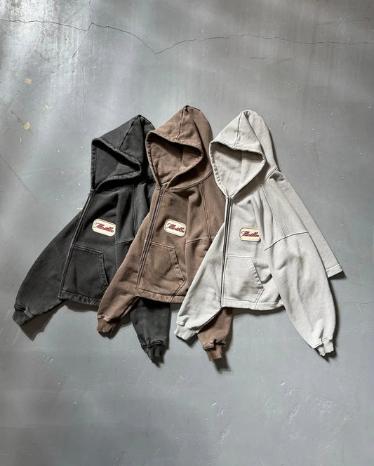 Casual Fashion American Solid Color Cotton Oversized Sweatshirt Men Two Piece Harajuku Joker Slacks Jogging Pants Tracksuits.