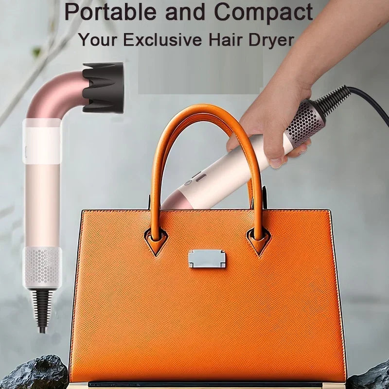 Hair dryer, 1400W high power, quick drying, lightweight body, low noise, comes with multiple types of air nozzles..