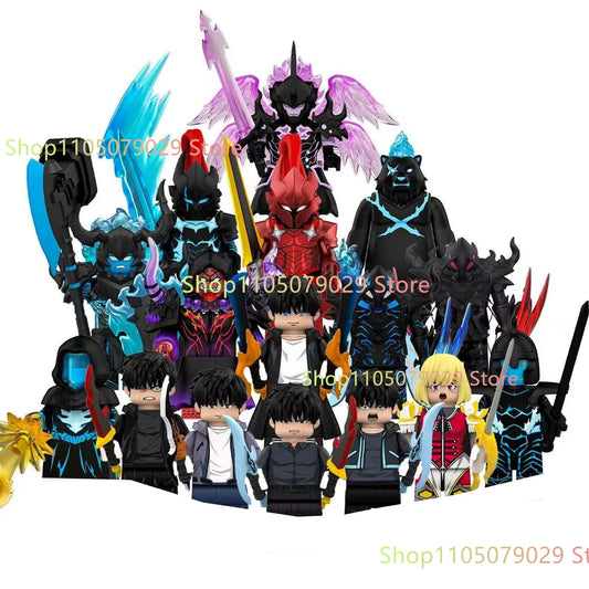 WM6220 WM6221 Anime Cartoon TV Toy Sung Jin Woo Solo Leveling Man S Hunter Level Up Building Blocks for Kids Collect Toys Gift.