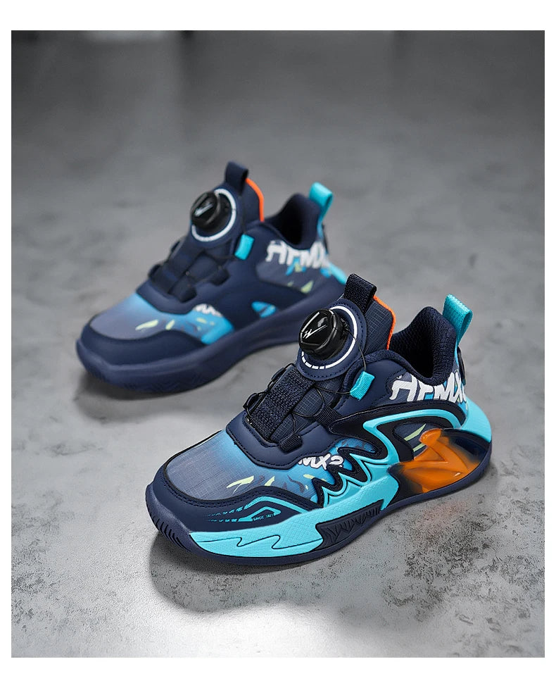 Luxury Boys Sneaker Children Origin Shoes 2025 Autumn New Fashion PU Leather Kids Basketball Shoes High Top Sneaker for Boys.