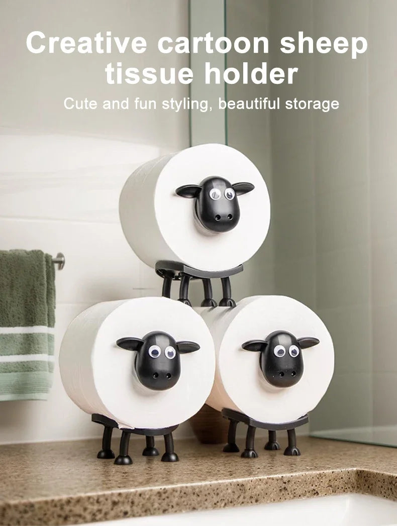 Niedlicher Tier-Toilettenpapierhalter in Tierform, Toilettenpapierrollenhalter, freistehendes Badezimmer-Set für Zuhause, Badezimmer, Ständer
