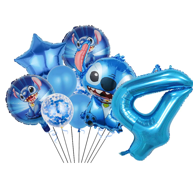 Disney Stitch Luftballons Partyzubehör Kinder Cartoon Lilo Stitch Thema Winkelballon Alles Gute zum Geburtstag Dekoration für Babyparty