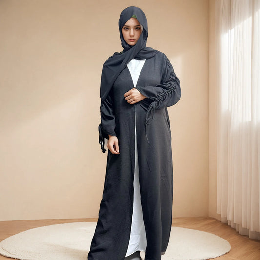 Eid Ramadan Muslim Dress Women Dubai Open Abaya Turkey Kaftan Kimono Cardigan Kebaya Islam Clothing Robe Caftan Marocain Femme.