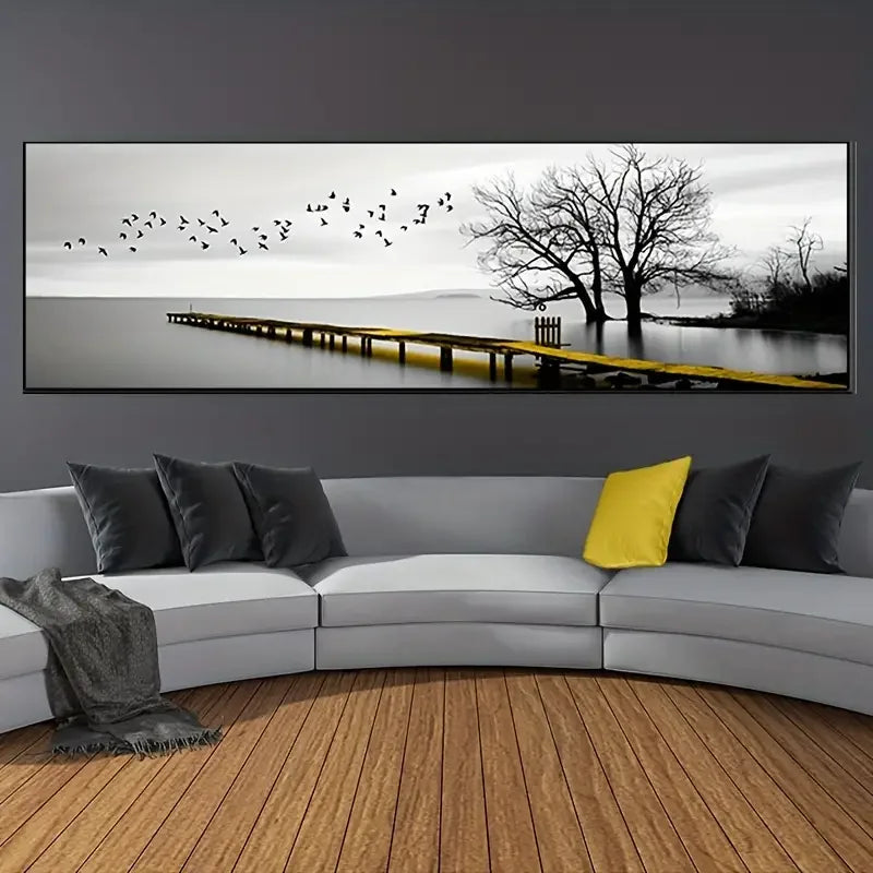 1pc Industrial Style Bridge Scenery HD Canvas Painting Art Posters for Home and Office Decor  Wall Pictures  Frameless.