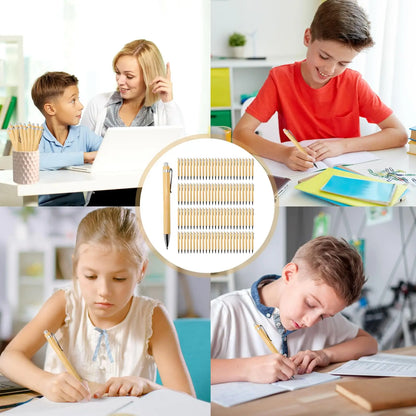 30 Stück Kugelschreiber aus Bambusholz, 1,0 mm Spitze, für Büro, Schule, Schreibwaren, Business, Unterschrift, Kugelschreiber, Bambusstift.