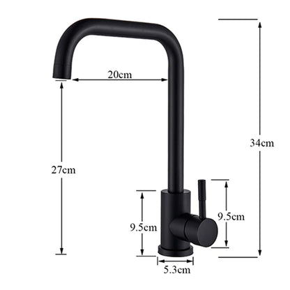 Matte Kitchen Faucet Deck Sinks Faucet High Arch 360 Degree Swivel Cold Hot Mixer Water Tap