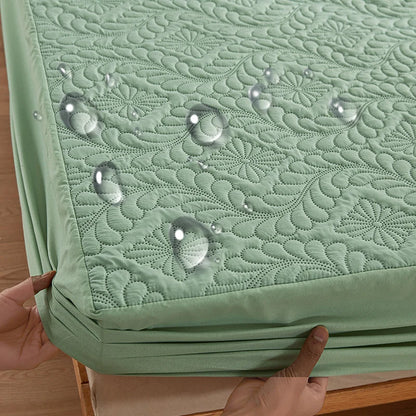 Quilted Waterproof Mattress Protector Cover Elastic Fitted Sheet Style Double Bed Protection Pad Twin Queen King 140 160x200cm.