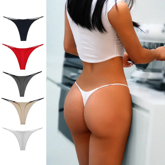 Sexy thong low waist lingerie for women underwear thin belt double layer bikini cotton  panties lenceria femenina tangas mujer.