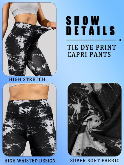 Super Soft High Waisted Tie Dye Leggings for Women Yoga Running Gym No See Through Workout Athletic Tights Push Up Gym Fitness.