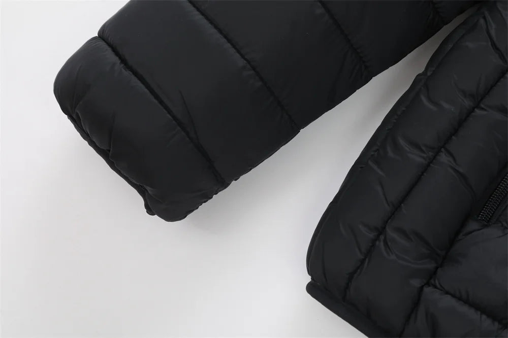 New Winter Fleece-Lined Thickened Cotton Coat Business-Casual Windproof Warm Lightweight Fashionable Hooded Jacket Sports Jacket.