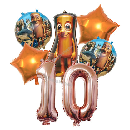 Italienisches Brainrot-Ballon-Set, Babyparty-Party-Ballon, Tralalero Tralala TungTungTungSahur-Luftballons, Dekoration, fotografische Requisite