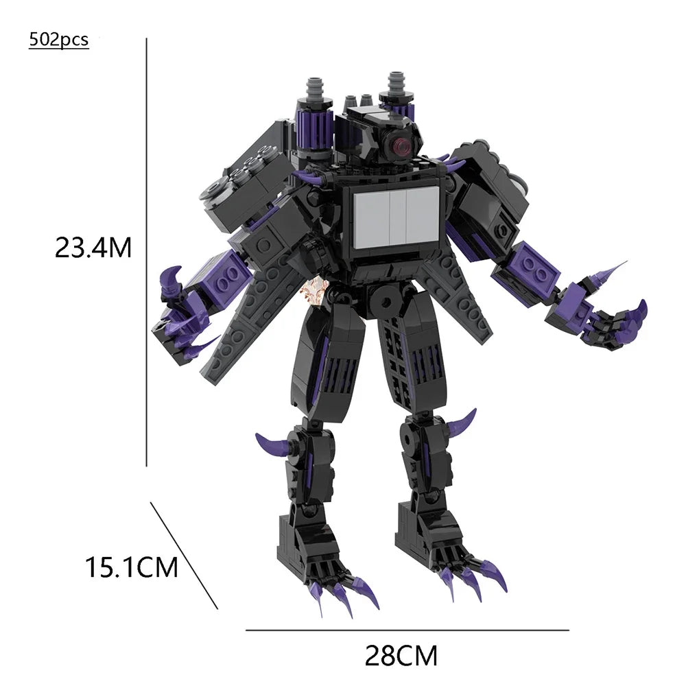 Moc Skibidi Toilet Action Figures builing blocks,Camerman Titan Speakerman Surveillance Man TVMan Boys Bricks Toys For Kids Gift