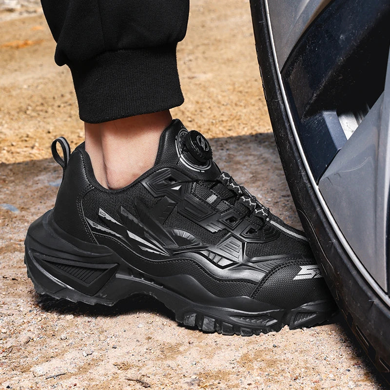 Men's Military Tactical Boots Army Boots Men Side Zipper Military Boots Men Anti-Slip Ankle Boots Work Safety Shoes Hiking Shoe.