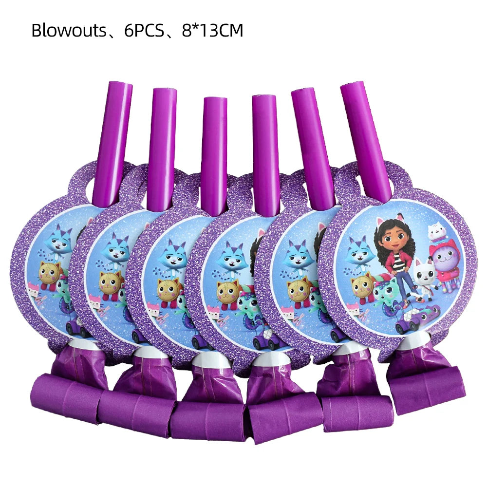 Disney Gabby Puppenhaus Geburtstag Party Dekoration Ballon Servietten Kinder Einweggeschirr Thema Party Supplies Kinder Geschenke