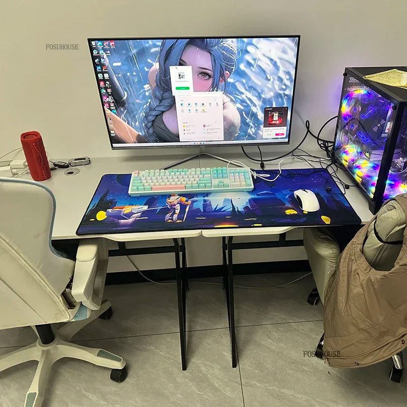 Moderne Doppel Computer Schreibtische Hause Desktop E-sport Gaming Tisch Schlafzimmer Einfache Schreibtisch Student Studie Tische Büro Möbel EE