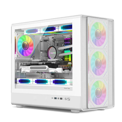 Power Train N1 MATX ITX Case Glass Side Transparent Host Shell Desktop Computer 360 Water-Cooled Mesh ventilation PC Casings.