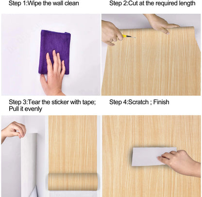 Matte PVC Vinyl Self Adhesive Wallpapers Furniture Renovation Films White DIY Decorative Kitchen Cabinet Waterproof Wall Sticker