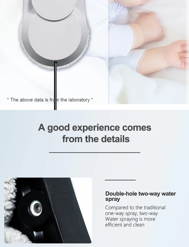 PuRuiKai robot electric automatic window cleaning Robotic vacuum cleaner, with remote control, two-way automatic spray.