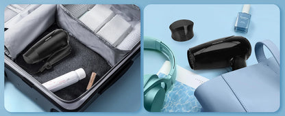 Aigostar Ionic Hair Dryer, Travel Hair Dryer with Foldable Handle, 2 Speeds and 3 Temperature Settings, 2400 W