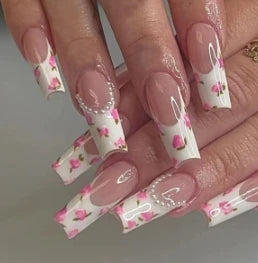 24Pcs/set Almond Press-On French Nail Tips Green Cat Eye False Nails Simple&Elegant Wearable Nail Art for Women&Girls Daily Wear