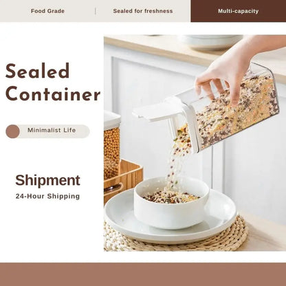 Plastic Storage Container,Sealed Container,kitchen Storage Jars for Grain,Cereal,Pasta,Noodles,Coffee Beans,Leak-proof.