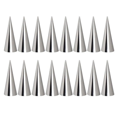 16Pcs Conical Tube Cone Roll Moulds Spiral Croissants Molds Cream Horn Mould Pastry Mold Cookie Dessert Kitchen Baking Tools.