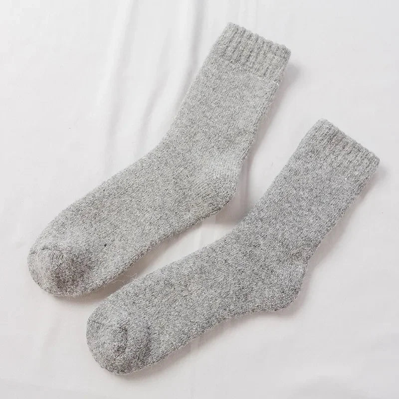 Super Warm Funny Happy Male Men Thicker Solid Socks Merino Wool Rabbit Socks Snow Winter Socks calceta hombre skarpety meskie.