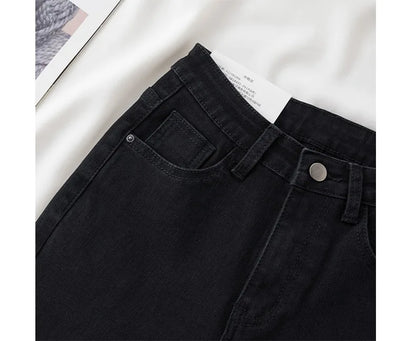 High-Waisted Slimming Jeans Women's Spring Summer New Style Outerwear Tight Fitting Elastic Waistline Legging Shoes