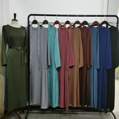 (No Scarf) Ramadan Eid Abaya Damen Dubai Luxury Kebaya Muslim Abayas Women Kaftan Long Dress Islam Dresses Caftan 9 Colors S-2XL.