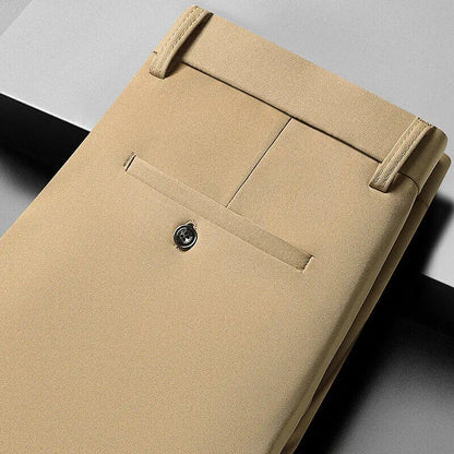 10 color casual pants, men's business casual suit pants, loose straight summer thin stretch suit pants.